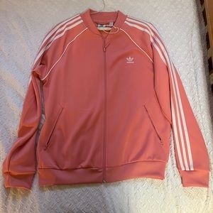 Adidas track zip up in pink NWOT